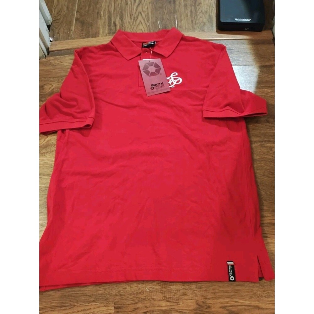 NWT Y2K Southpole Authentic Collection Polo Size XL Embroidered Logo Red